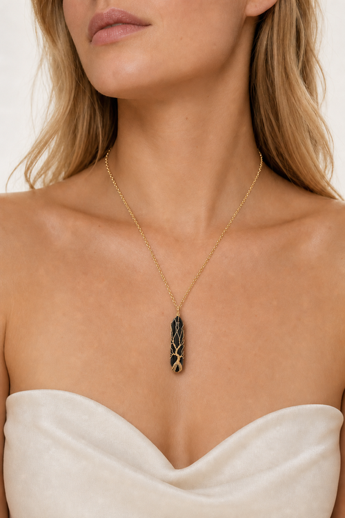 Premium Obsidian Crystal Pendant