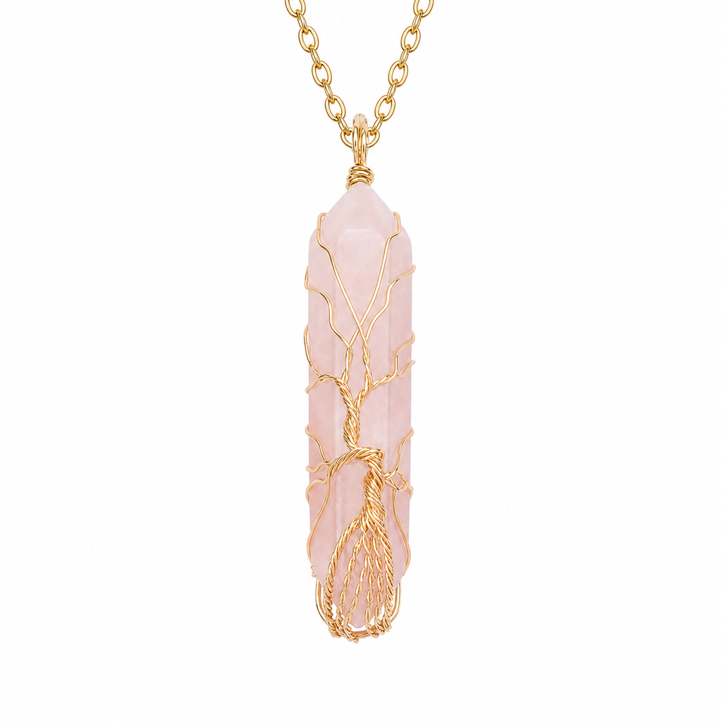 Rose Quartz Crystal Pendant