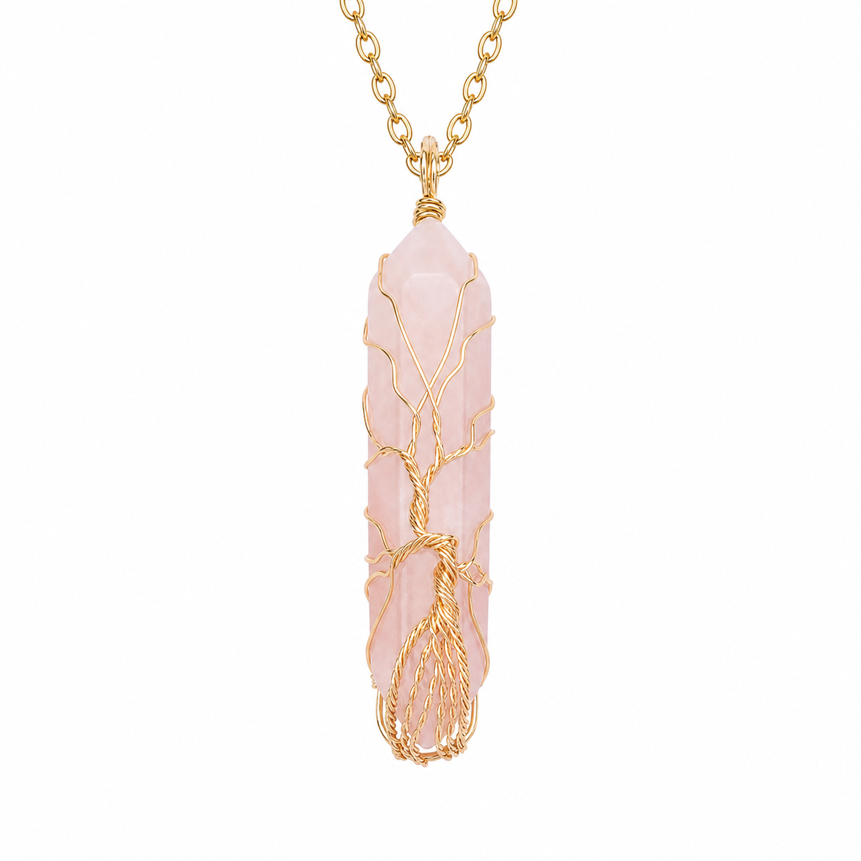Rose Quartz Crystal Pendant